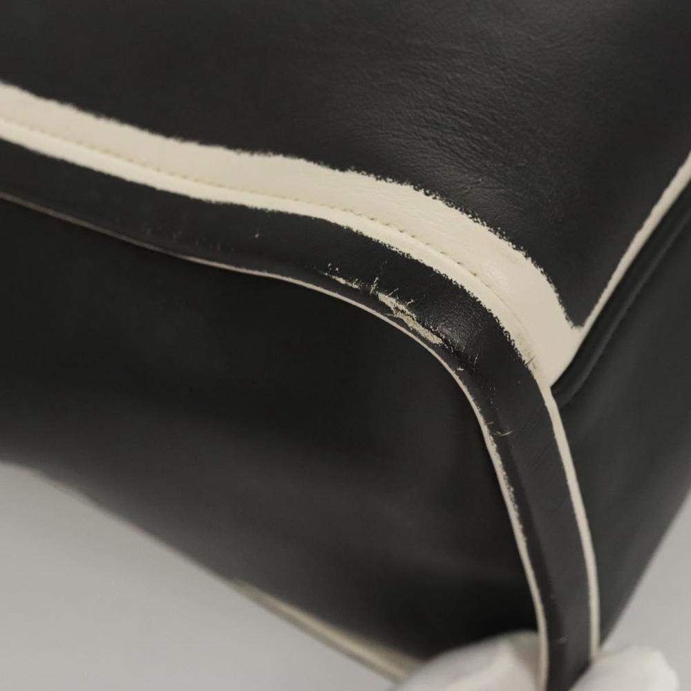 PRADA Hand Bag Leather Black White Auth 122125 - Picture 15 of 16